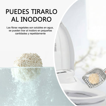 Arena Para Gatos Biodegradable Con Tofu Vegetal Sabores 6l