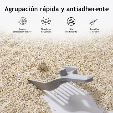 Arena Para Gatos Biodegradable Con Tofu Vegetal Sabores 6l