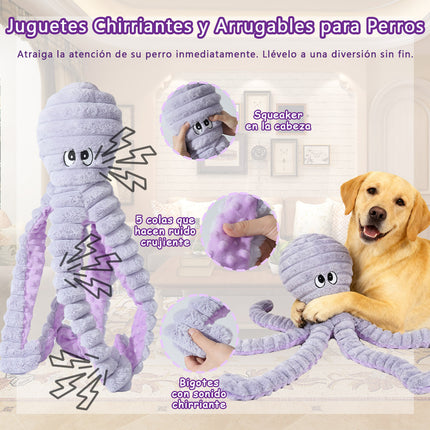 Juguete de pulpo morado
