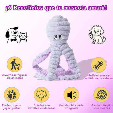 Juguete de pulpo morado