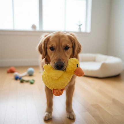 Juguete de pato amarillo