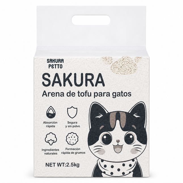 Arena Para Gatos Biodegradable Con Tofu Vegetal Sabores 6l
