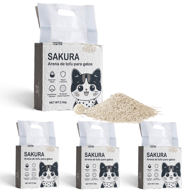 3pcs Arena Para Gatos Biodegradable Con Tofu Vegetal Sabores 6l