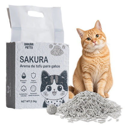 Arena Para Gatos Biodegradable Con Tofu Vegetal Sabores 6l