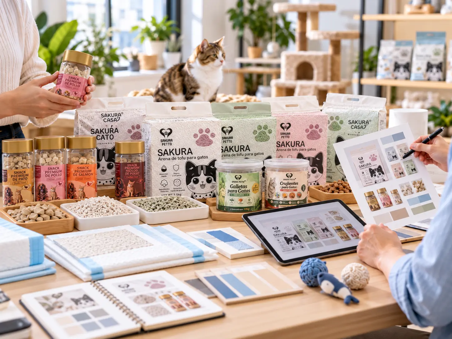 Product samples and packaging options for market adaptation