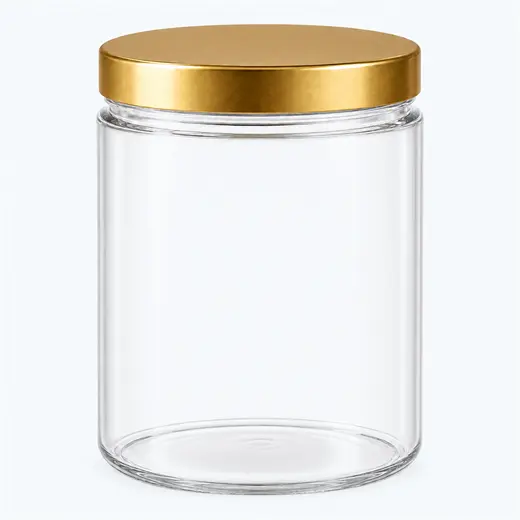 Empty snack jar representing a fully custom product