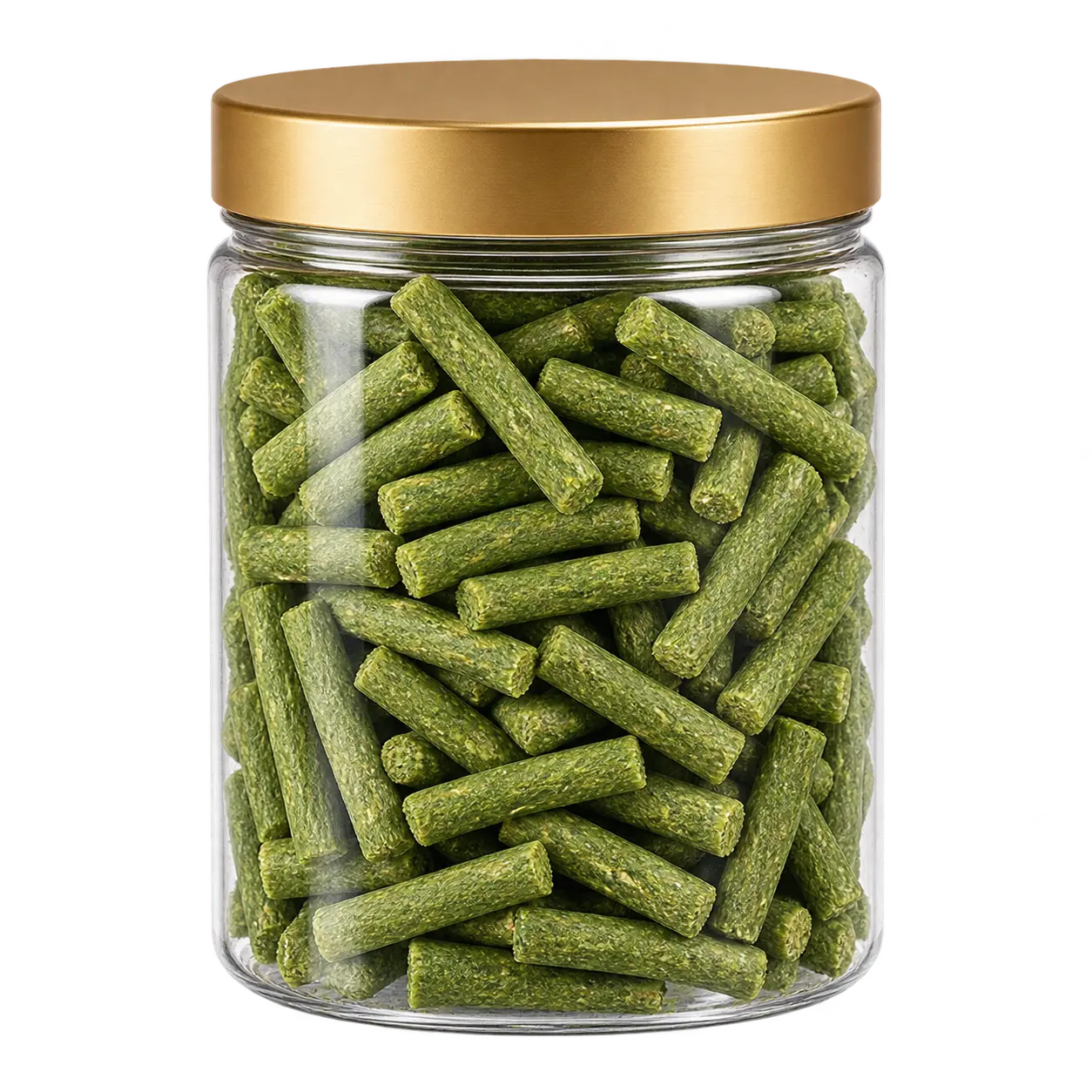 Jar of cat grass stick treats